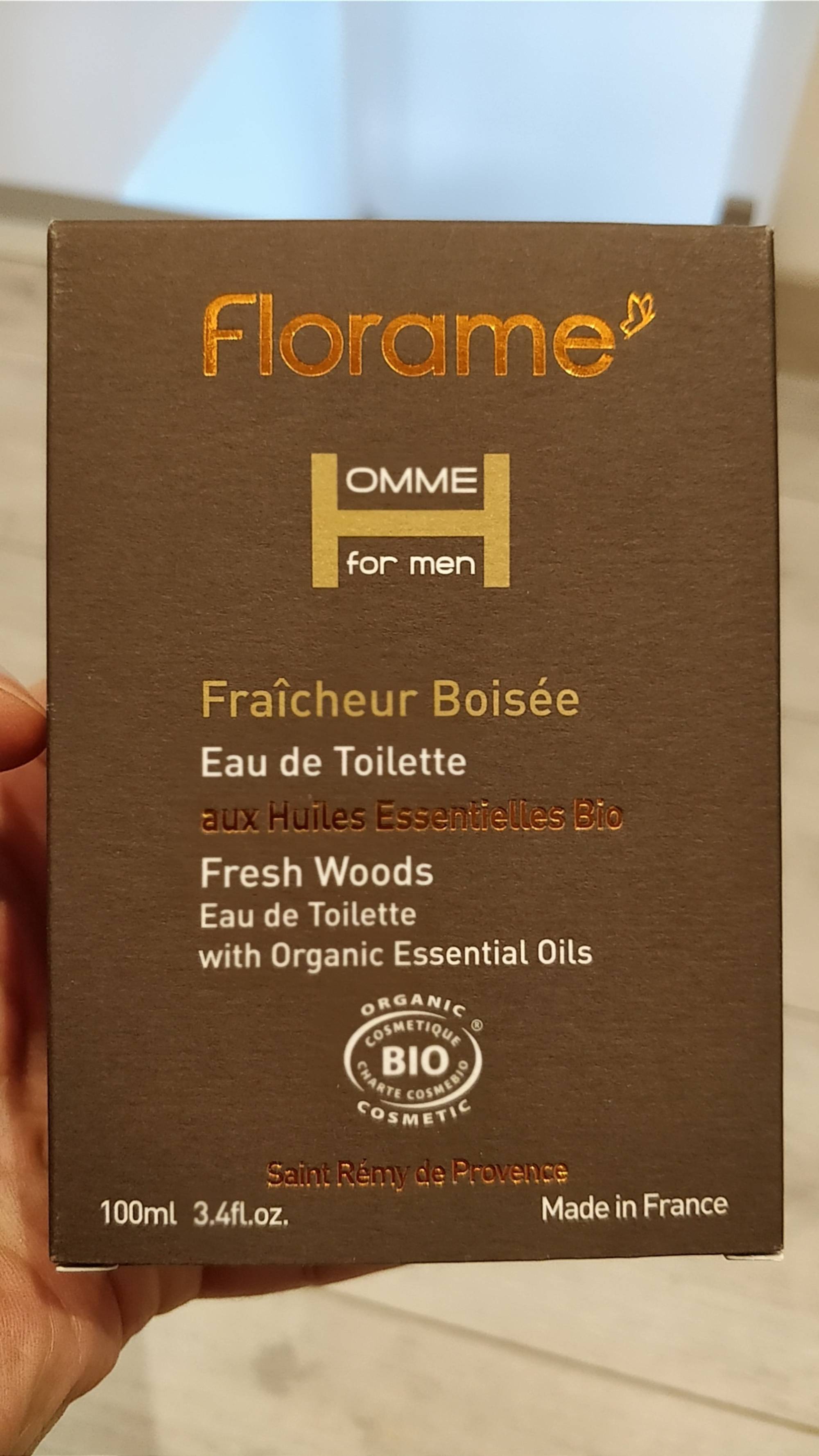 FLORAME - Fraîcheur boisée - Eau de toilette homme bio
