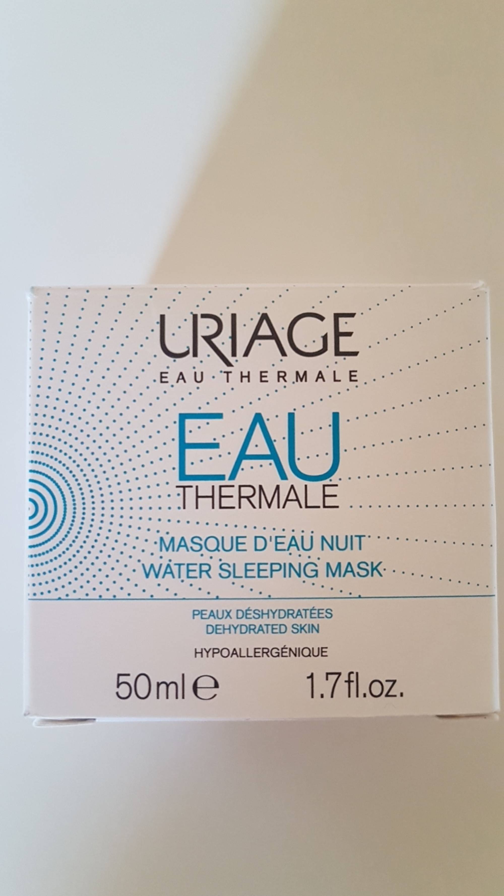 URIAGE - Eau thermale - Masque d'eau nuit