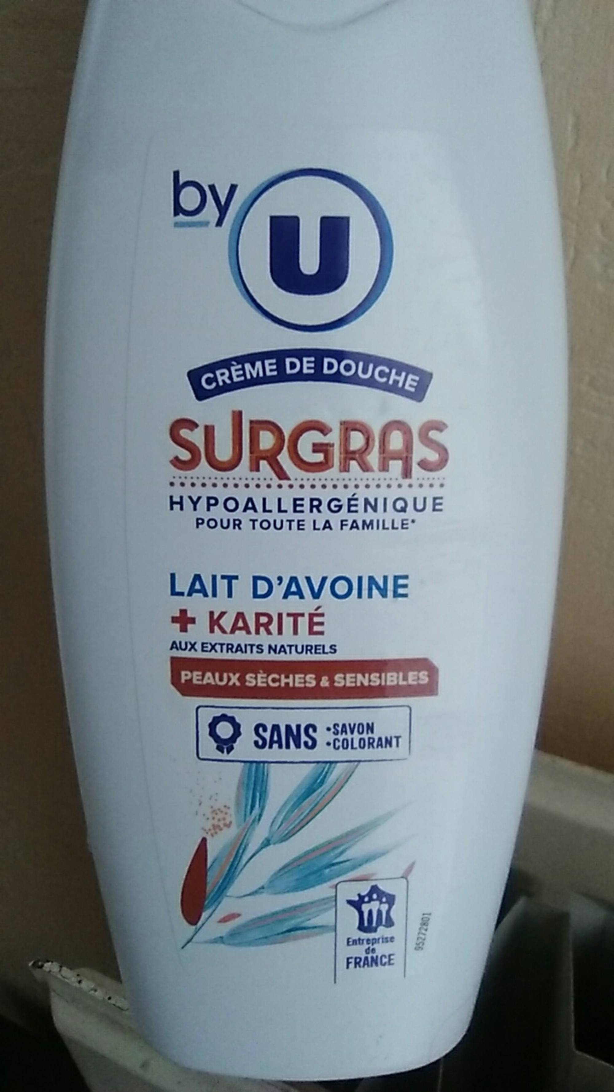 BY U - Crème de douche - Surgras hypoallergénique