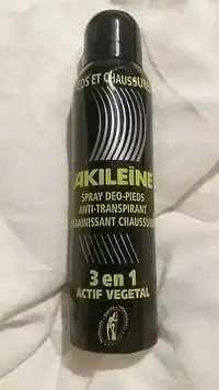 AKILÉINE - Spray déo-pieds anti-transpirant 3 en 1