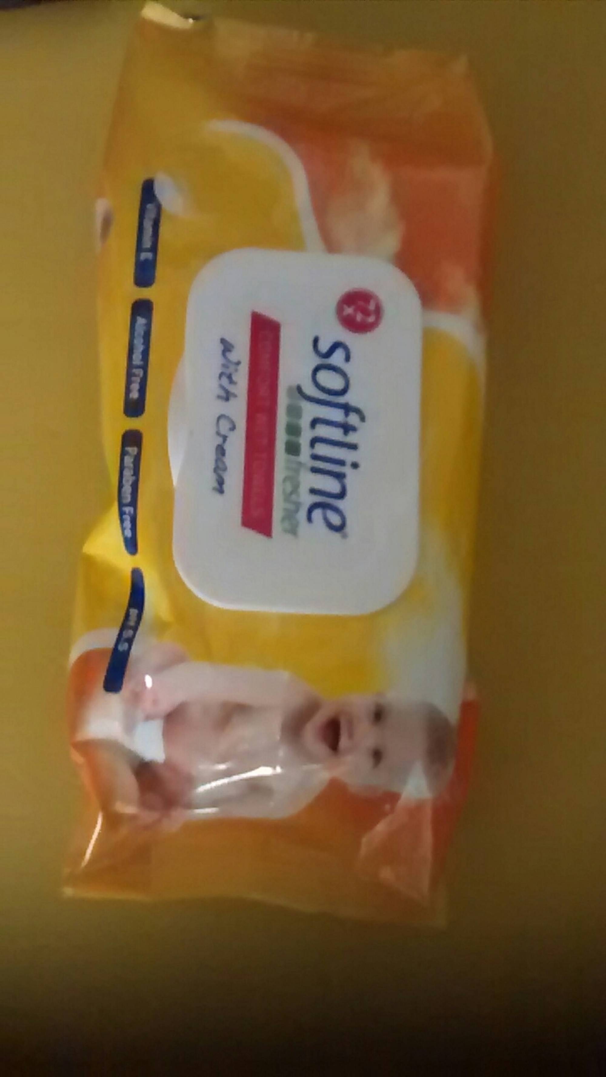 SOFTLINE - Fresher comfort wet towels with cream