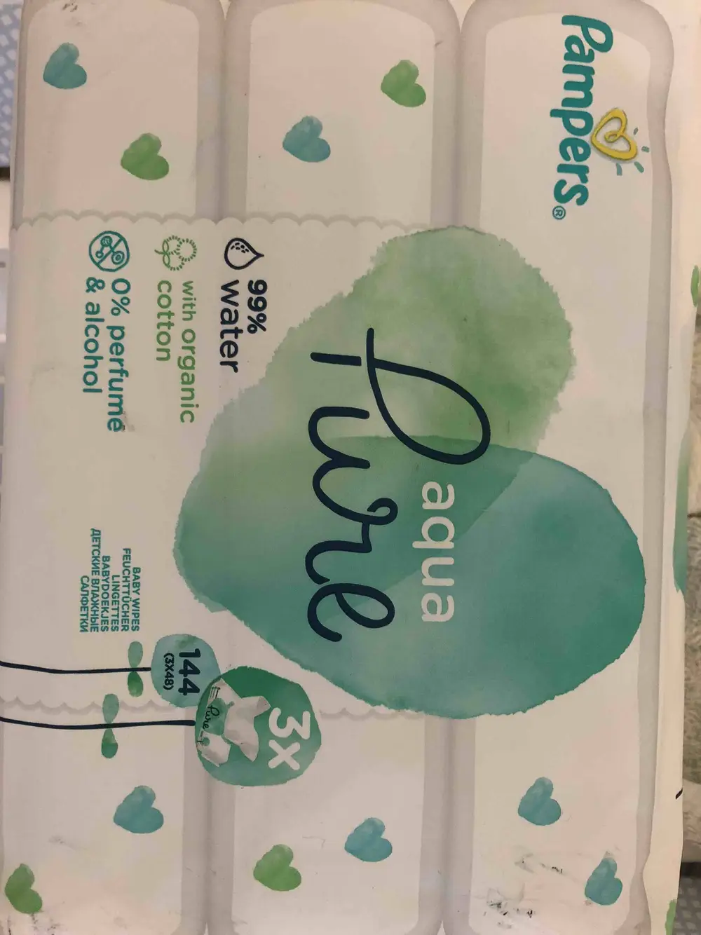 PAMPERS - Aqua pure - Lingettes bébé