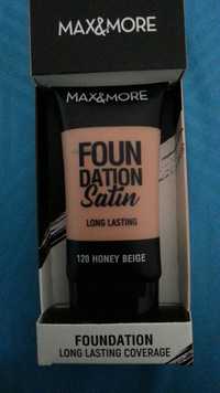 MAX & MORE - Foundation satin long lasting - 120 honey beige