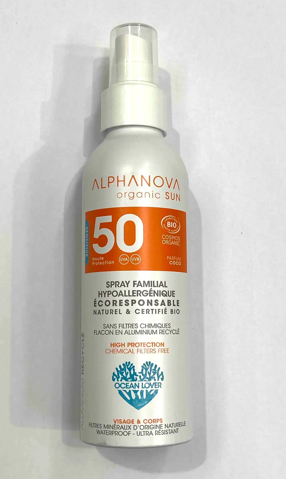 ALPHANOVA - Spray familial 50 fps haute protection