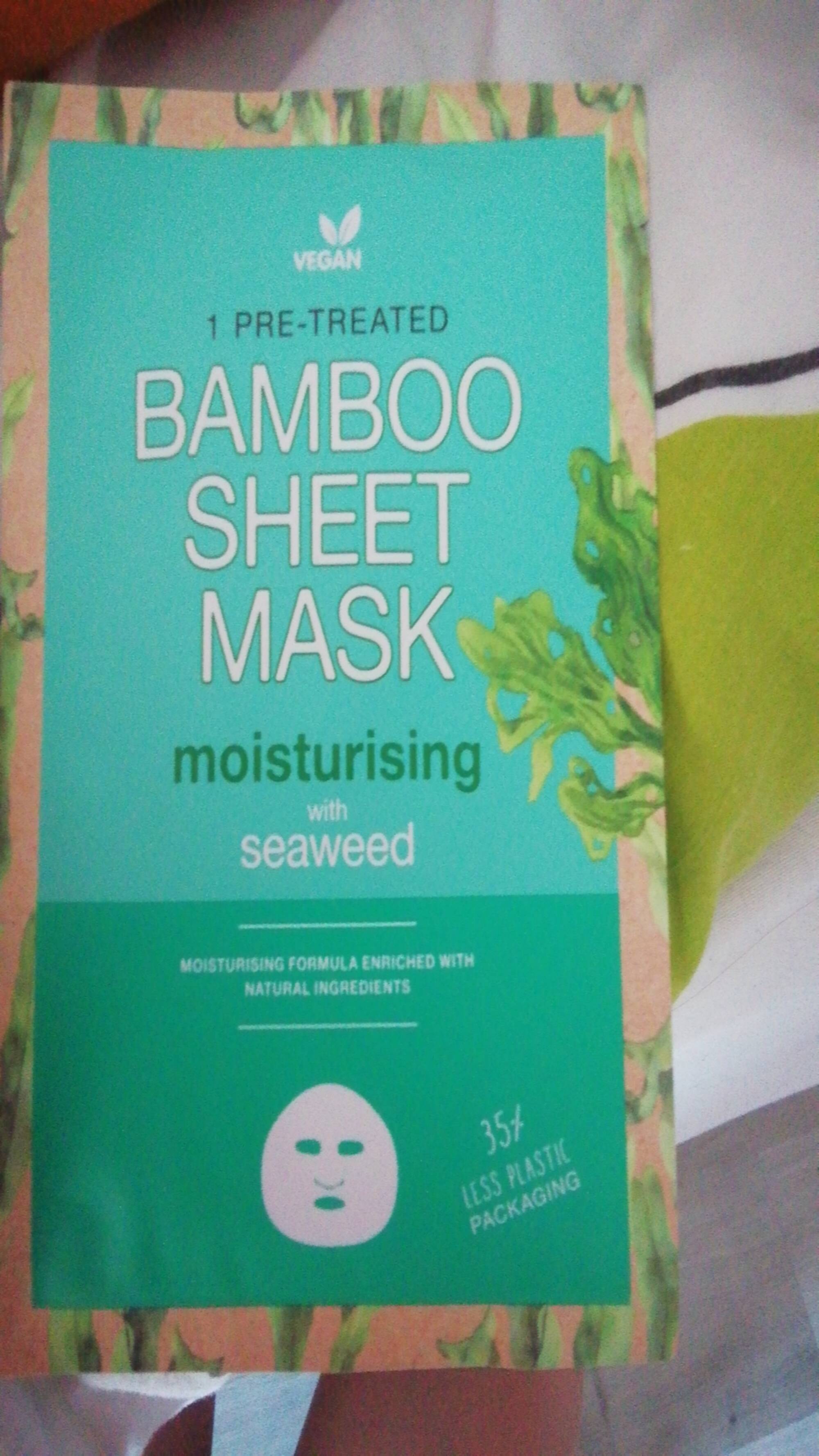 MAXBRANDS - Bamboo sheet mask moisturising with seaweed