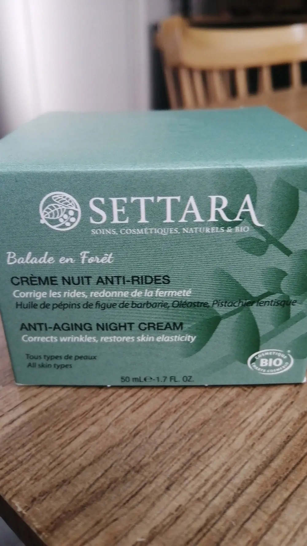 SETTARA - Balade en forêt. Crème nuit anti- rides 