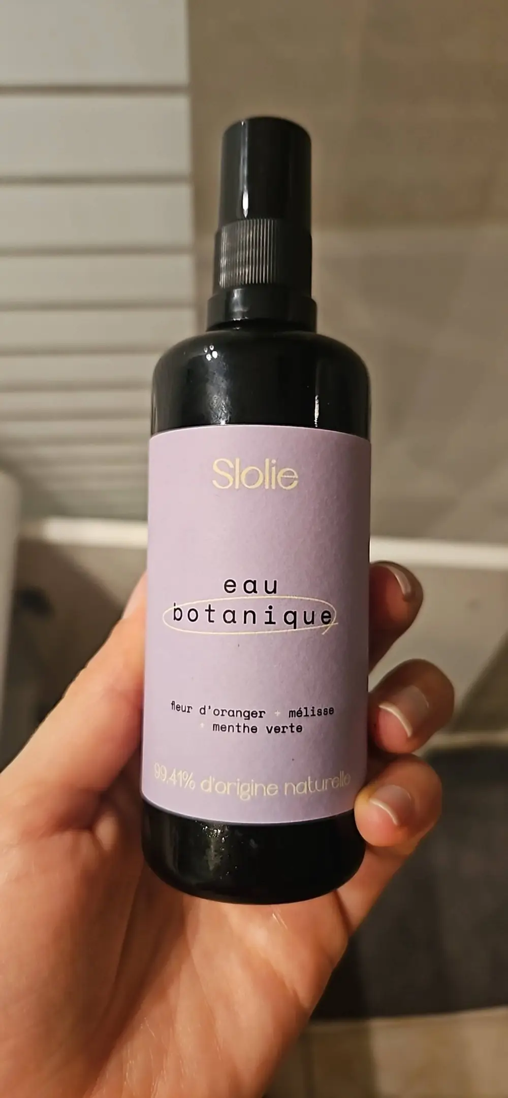 SLOLIE - eau botanique:fleur d'oranger mélisse  menthe verte