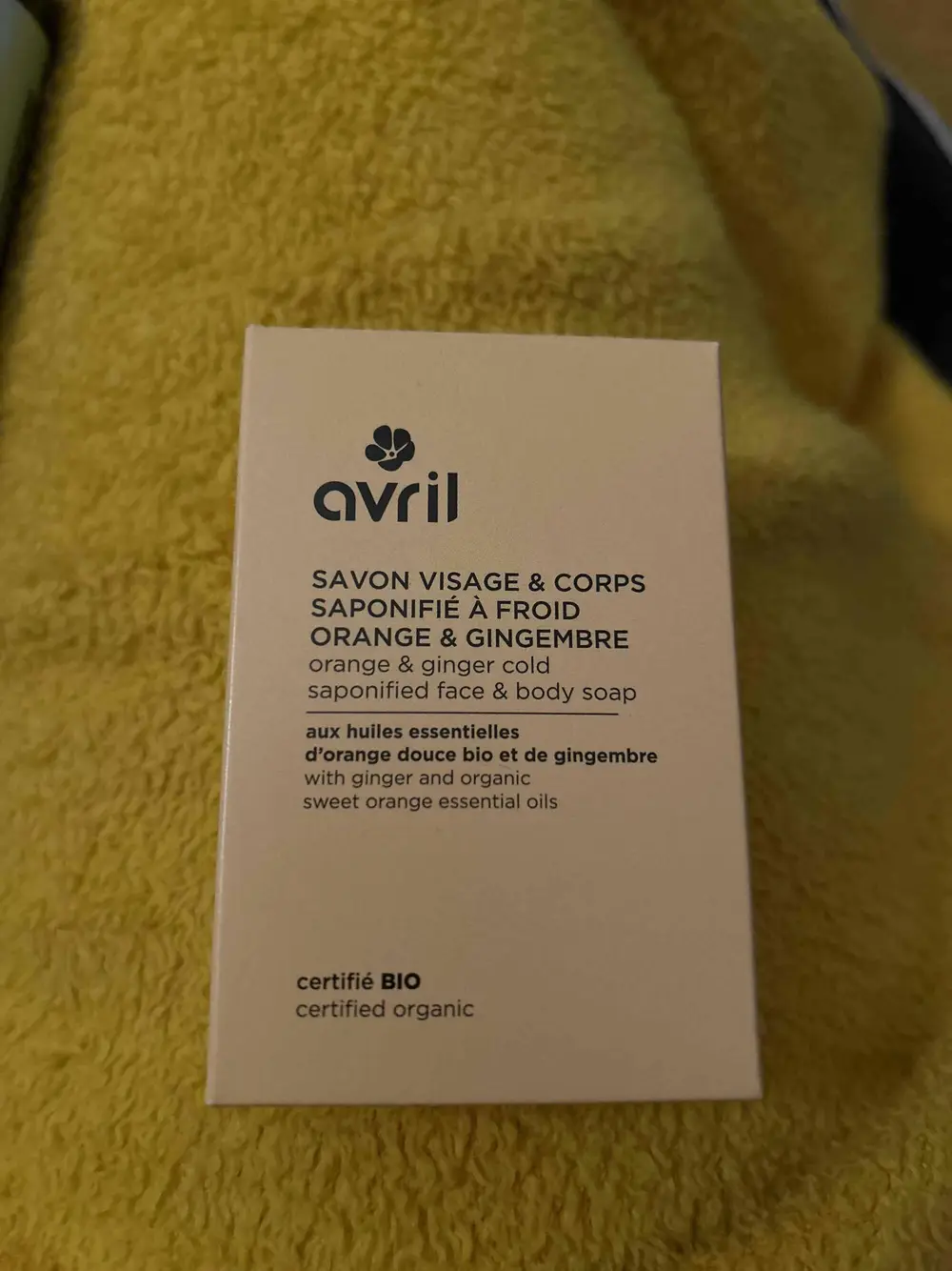 AVRIL - Savon visage et corps saponifié à froid orange et gingembre