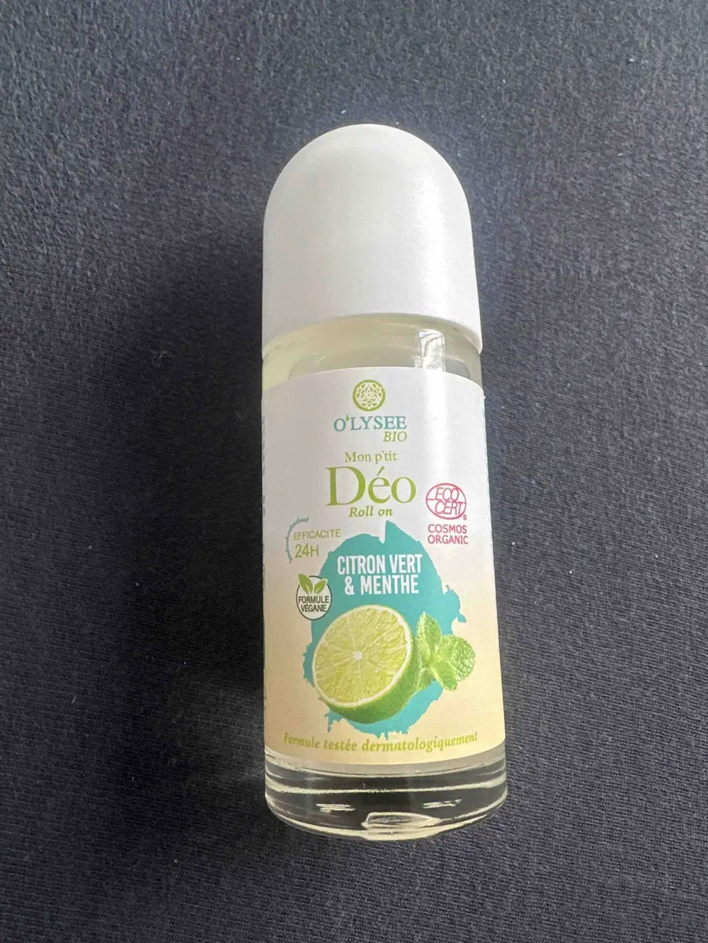 O'LYSEE BIO - Citron vert & menthe - Mon p'tit déo roll on 24h