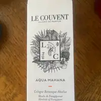 LE COUVENT - Aqua mahana - Cologne botanique absolue