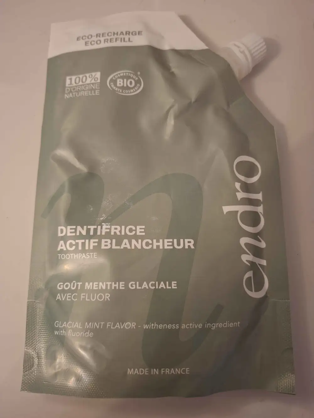 ENDRO - Dentifrice actif blancheur goût menthe glaciale