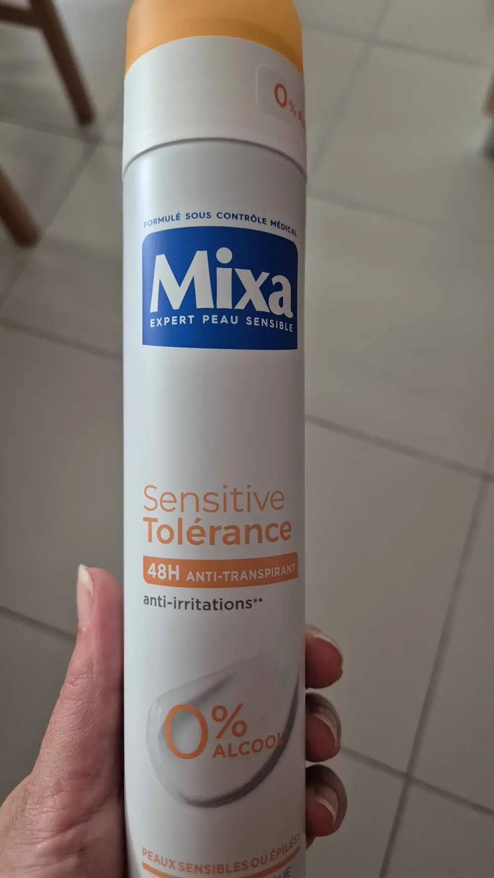 MIXA - Sensitive tolérance - Déo anti-transpirant 48h