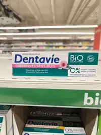 DENTAVIE - Gencives sensibles - Dentifrice à l'aloe vera bio