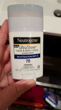NEUTROGENA - Ultra sheer - Face and body stick sunscreen SPF 70