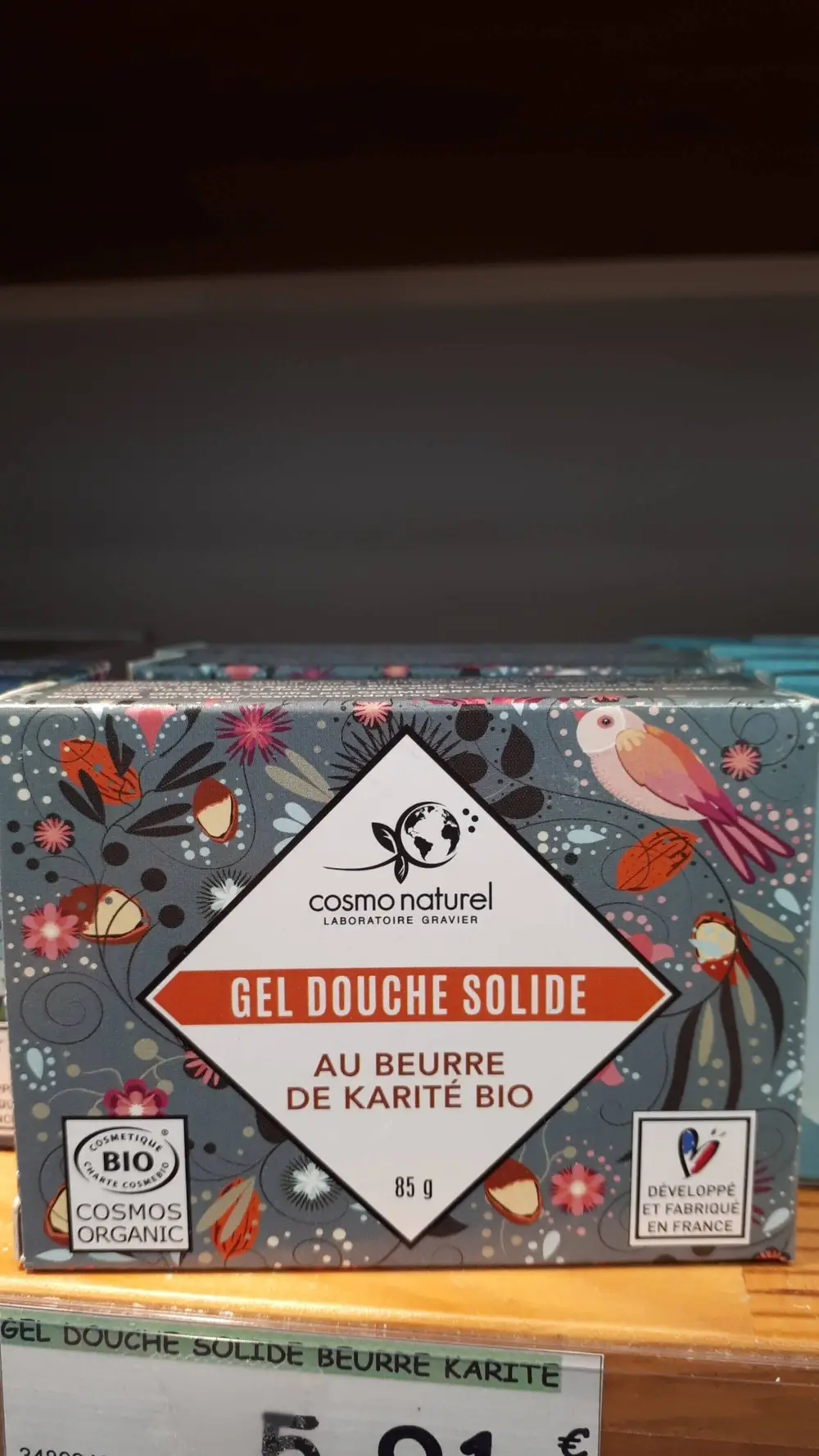 COSMO NATUREL - Gel douche solide au beurre de karité bio