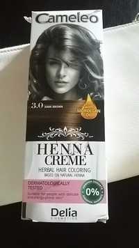 DELIA COSMETICS - Cameleo henna creme - Herbal hair coloring 3.0 dark brown