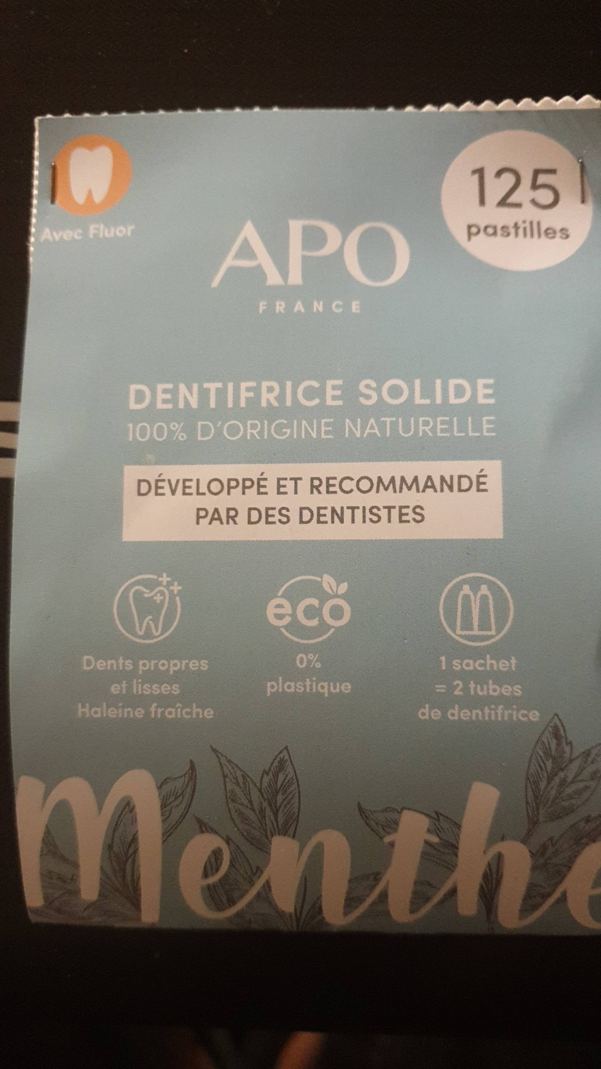 APO FRANCE - Dentifrice solide