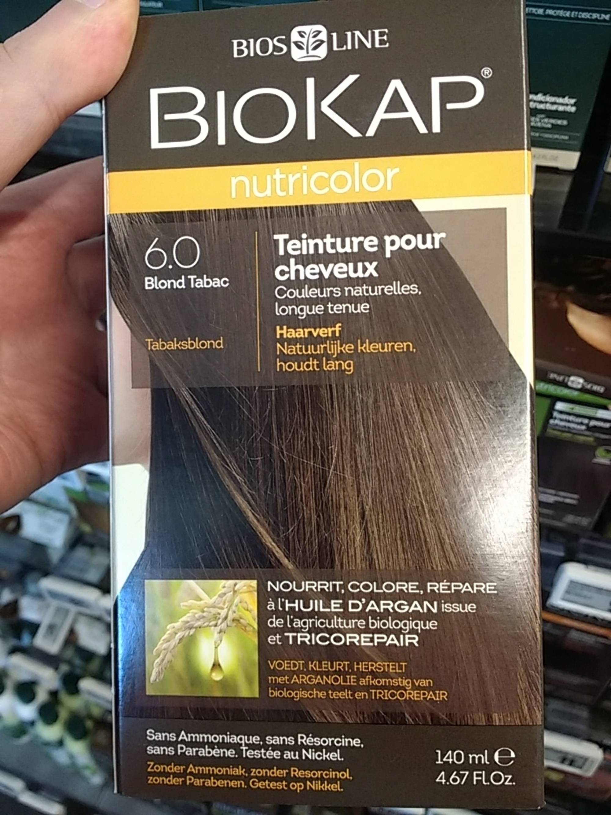 BIOS LINE - Biokap - Teinture pour cheveux 6.0 Blond Tabac