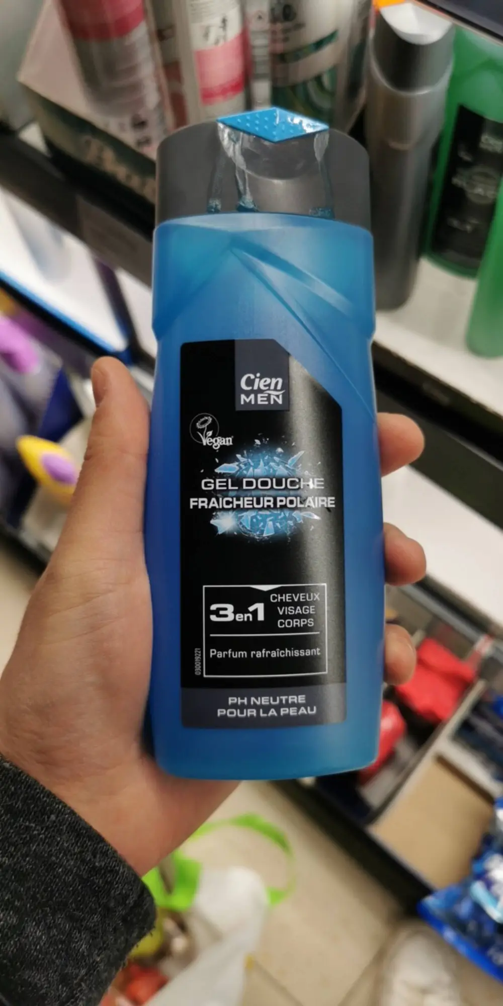 LIDL - Cien men - 3en1 Gel douche fraîcheur polaire 