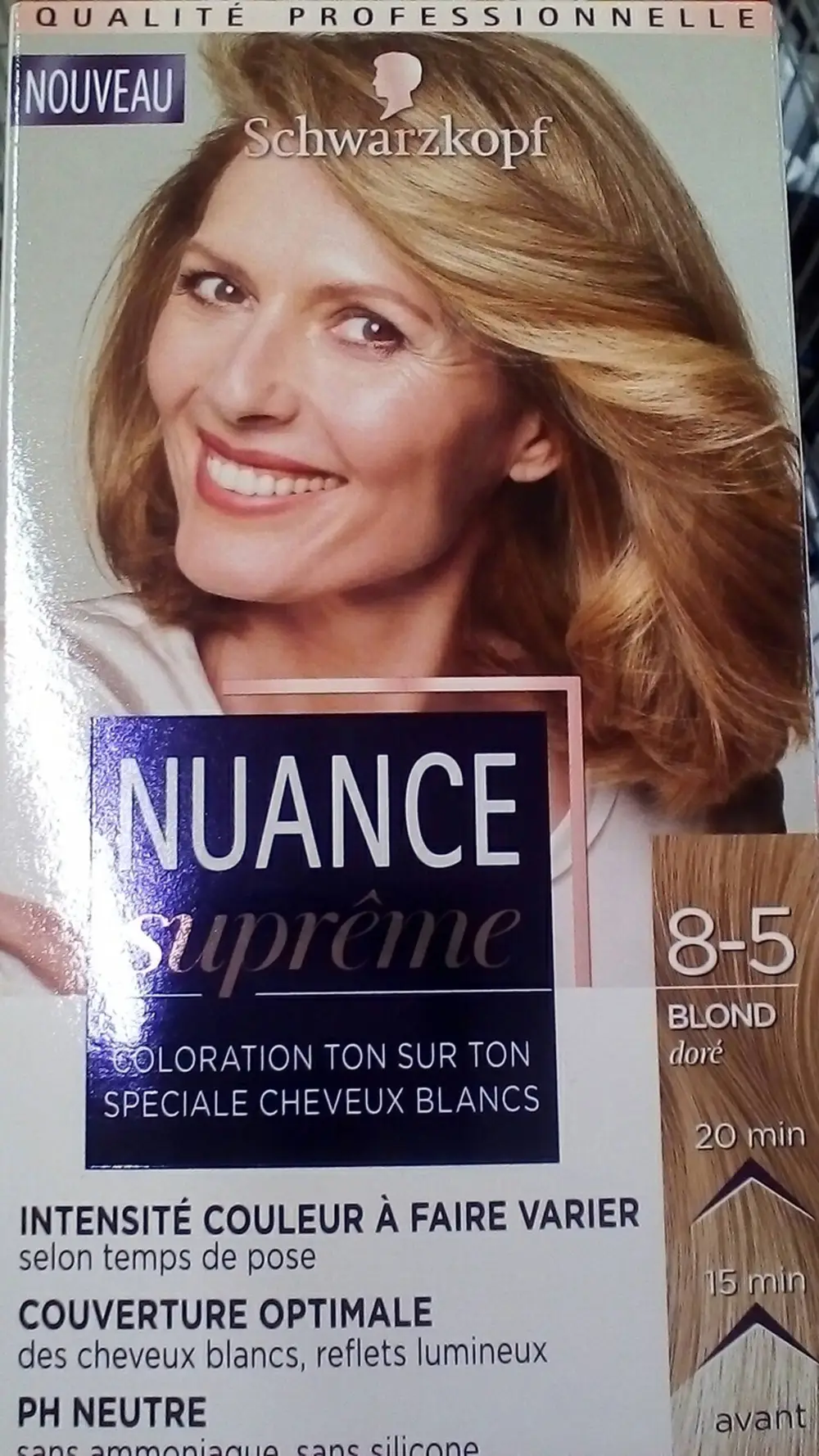 SCHWARZKOPF - Nuance suprême - Coloration ton sur ton 8-5 blond doré