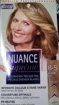 SCHWARZKOPF - Nuance suprême - Coloration ton sur ton 8-5 blond doré