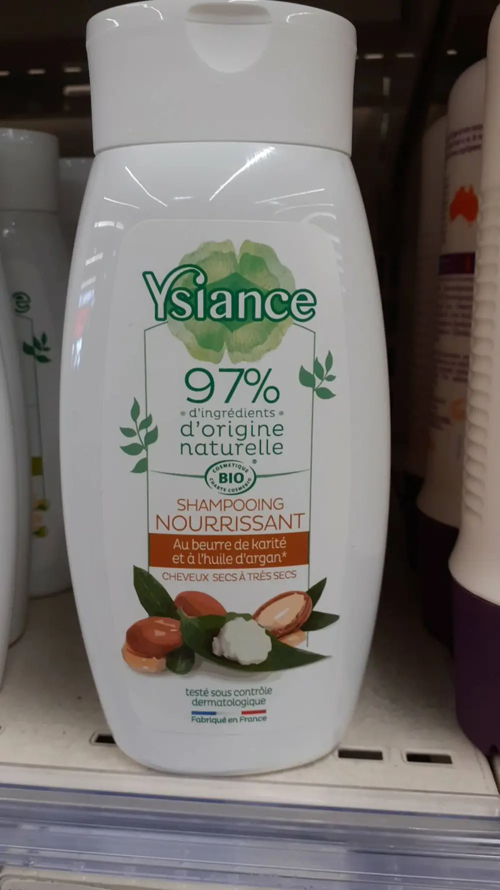 YSIANCE - Shampooing nourrissant au beurre de karité et à l'huile d'argan