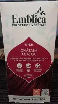 EMBLICA - Coloration végétale N° 4.5 châtain acajou