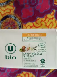 U BIO - Nutrition - Savon végétal surgras vanille & karité bio