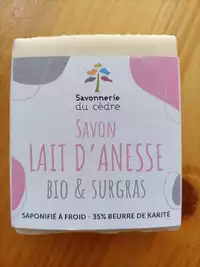 SAVONNERIE DU CÈDRE - Savon lait d'ânesse bio et surgras 