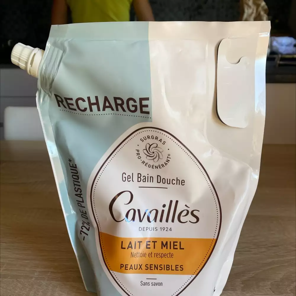 CAVAILLES - Peaux sensibles - Gel bain douche lait et miel