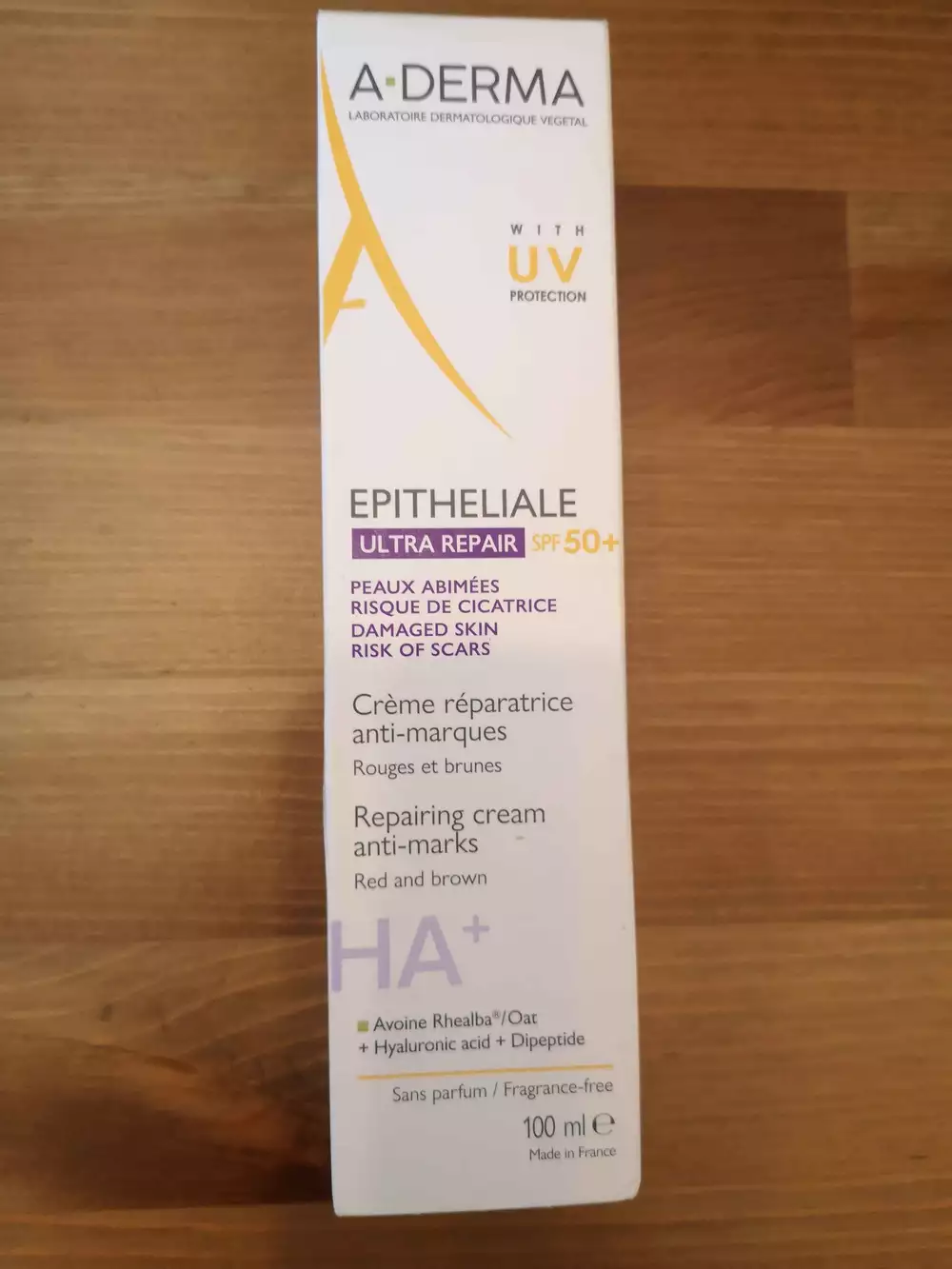 A-DERMA - Épithéliale - Crème réparatrice anti-marques HA+ SPF 50+