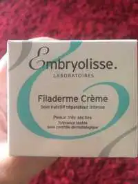 EMBRYOLISSE - Filaderme crème - soin nutritif réparateur intense