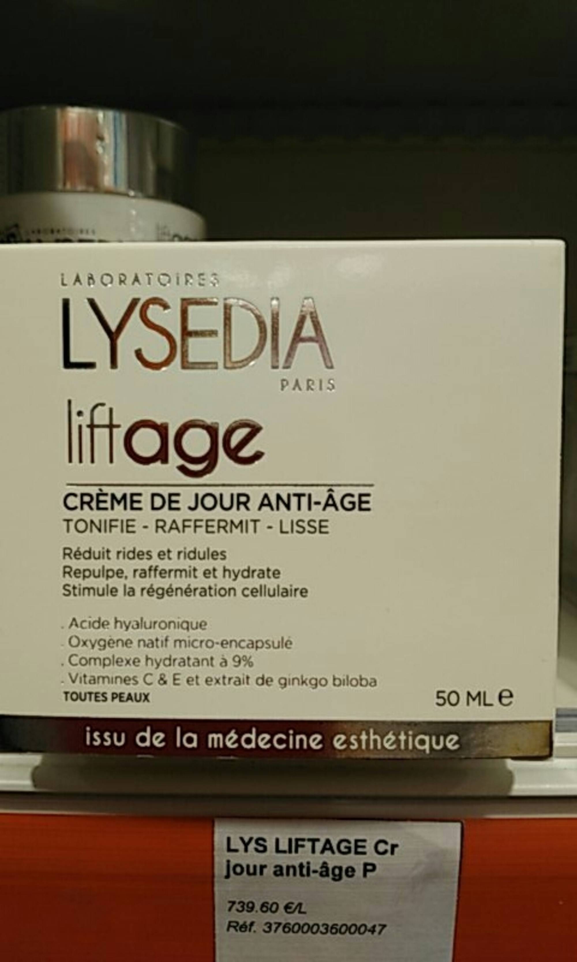 LYSEDIA - Liftage - Crème de jour anti-âge