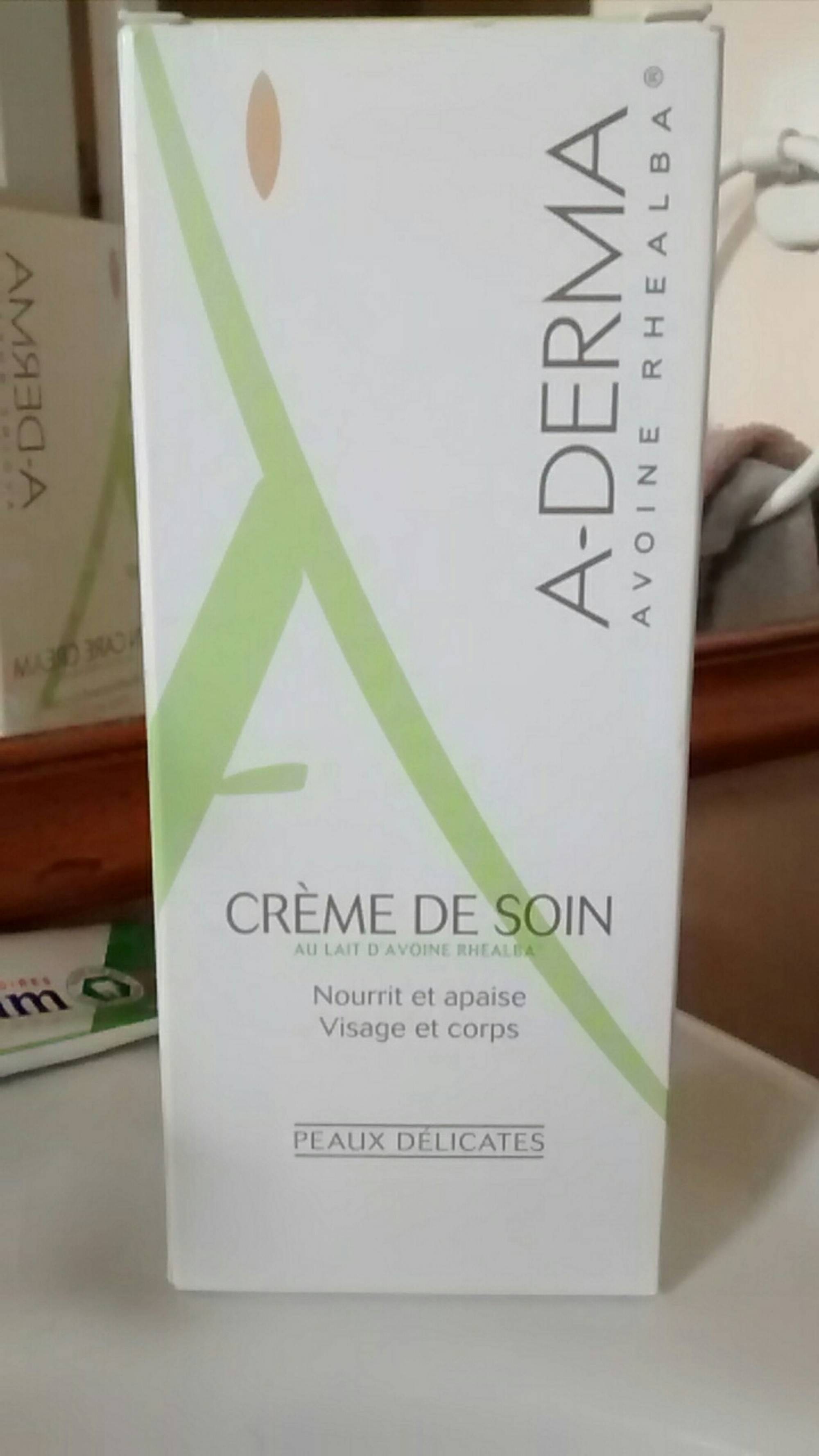 A-DERMA - Crème de soin au lait d'Avoine Rhealba