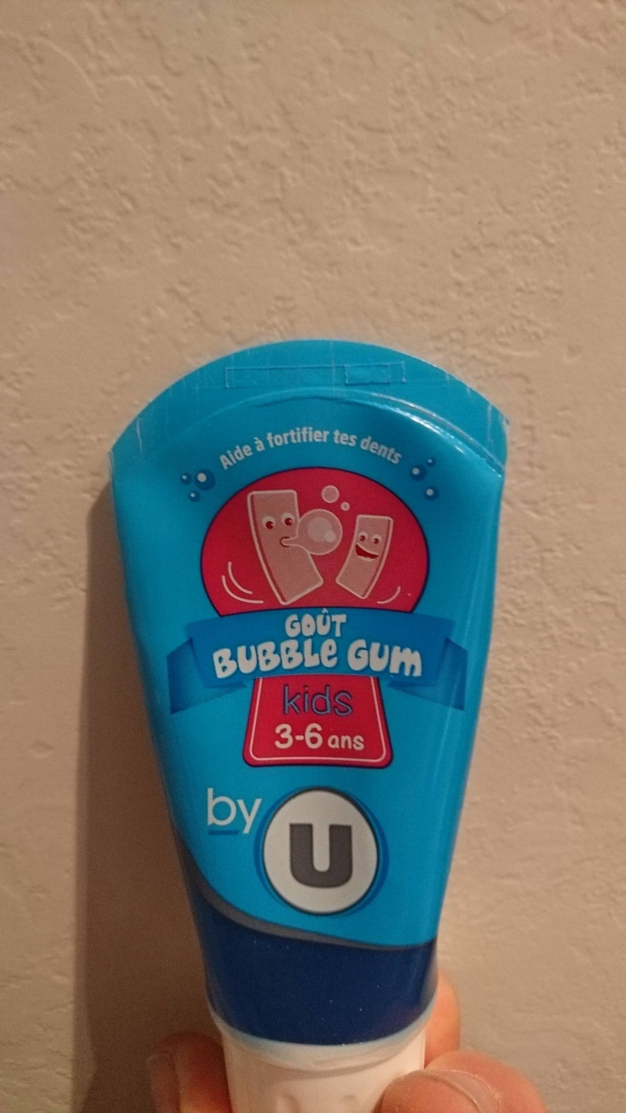 BY U - Goût Bubble Gum - Dentifrice Kids 3-6 ans