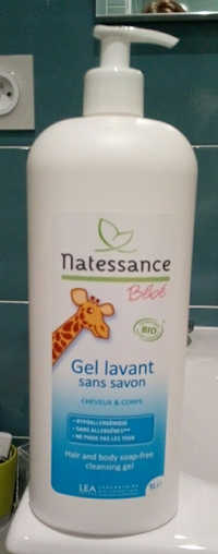 NATESSANCE - Bébé - Gel lavant sans savon cheveux et corps