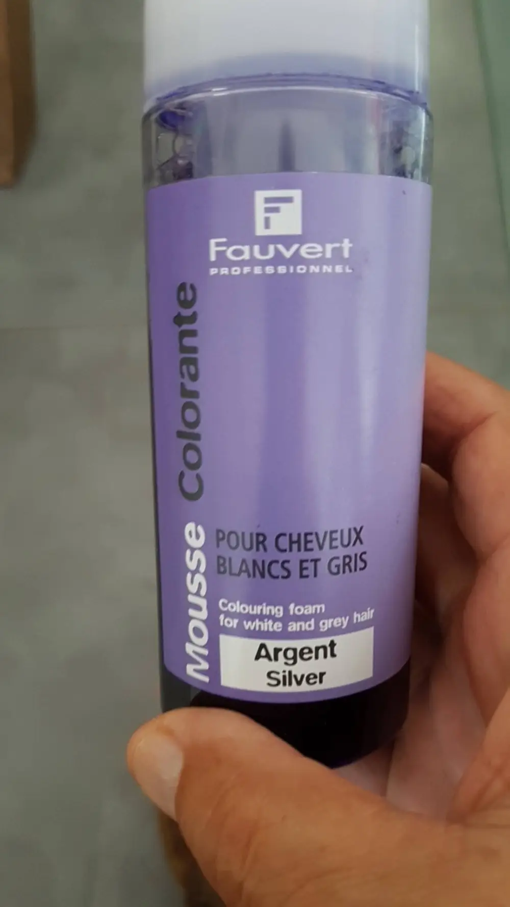 FAUVERT - Mousse colorante argent pour cheveux blancs et gris