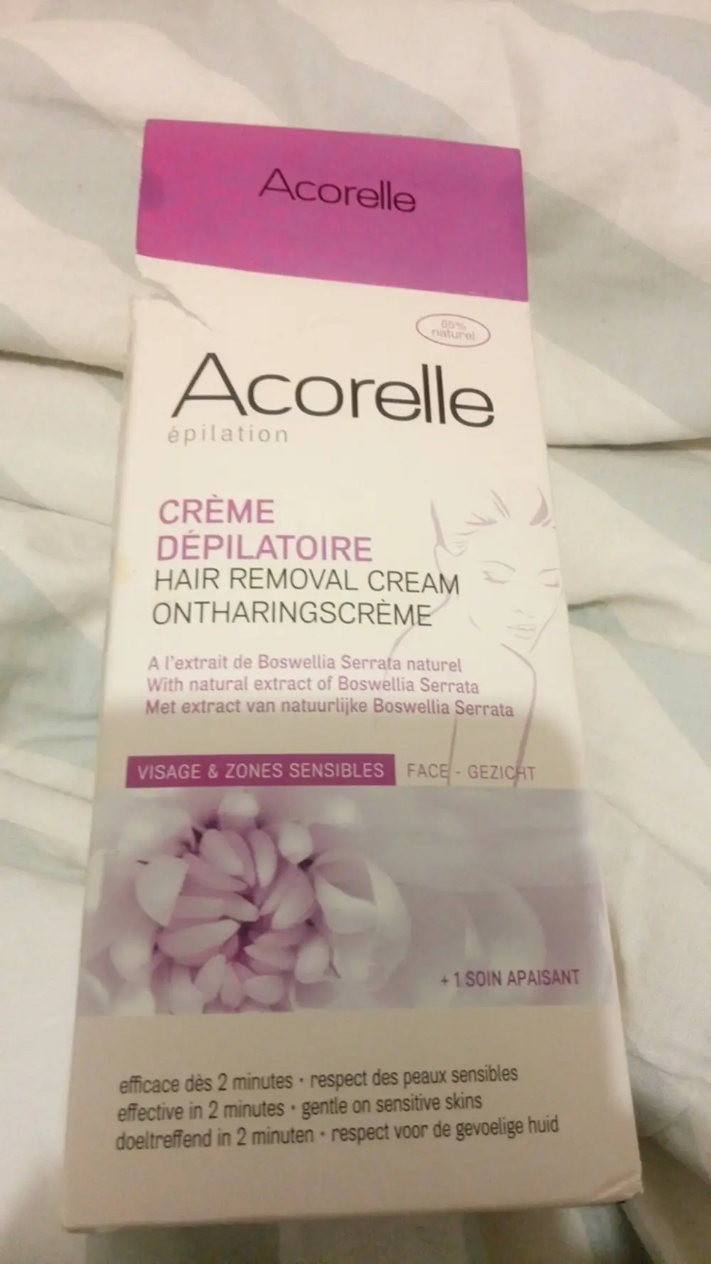 ACORELLE - Crème dépilatoire - Visage & zones sensibles