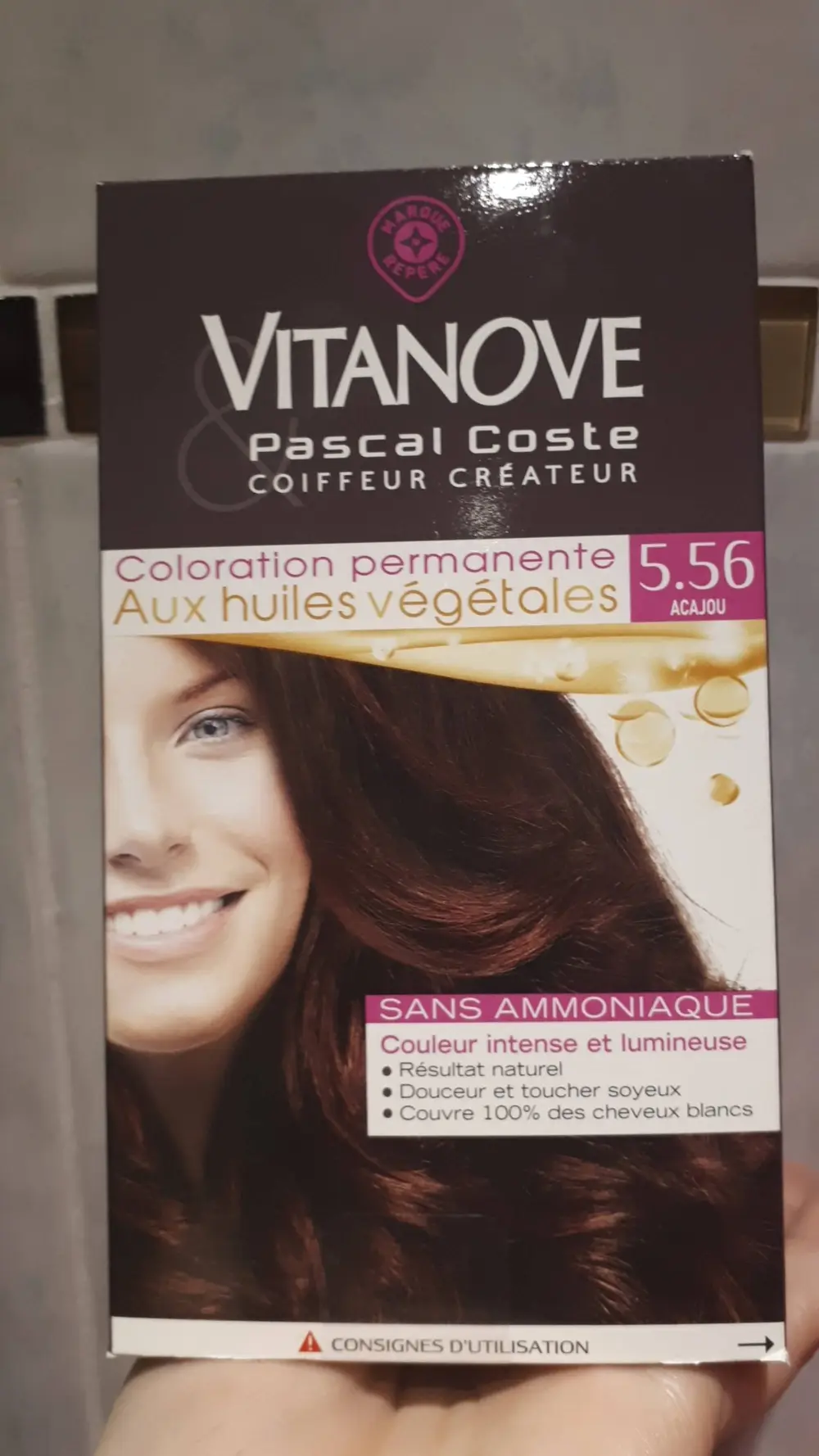 MARQUE REPÈRE - Vitanove - Coloration permanente 5.56 acajou