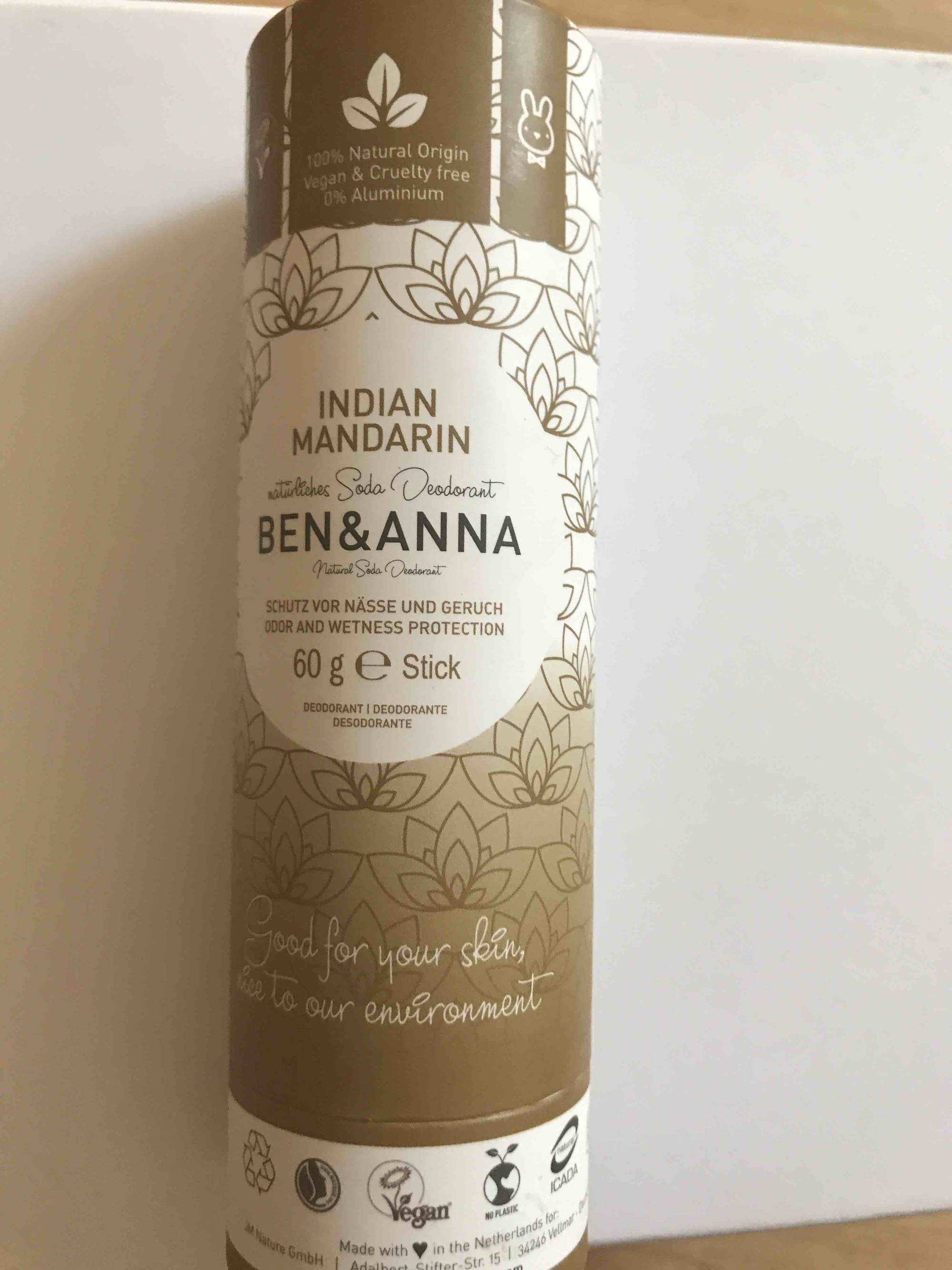 INDIAN MANDARIN - Ben & Anna - Natural soda déodorant stick