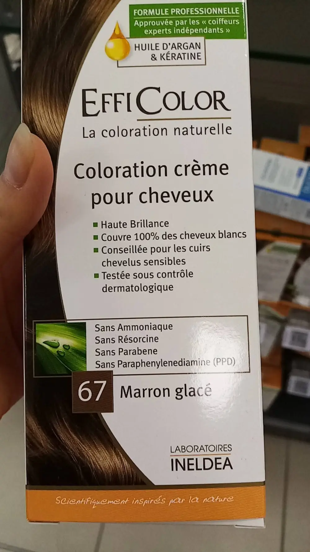 INELDEA SANTÉ NATURELLE - Effi Color - Coloration crème pour cheveux 67 Marron glacé