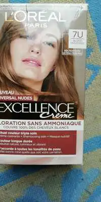 L'ORÉAL PARIS - Excellence crème - Coloration sans ammoniaque 7U blond universel
