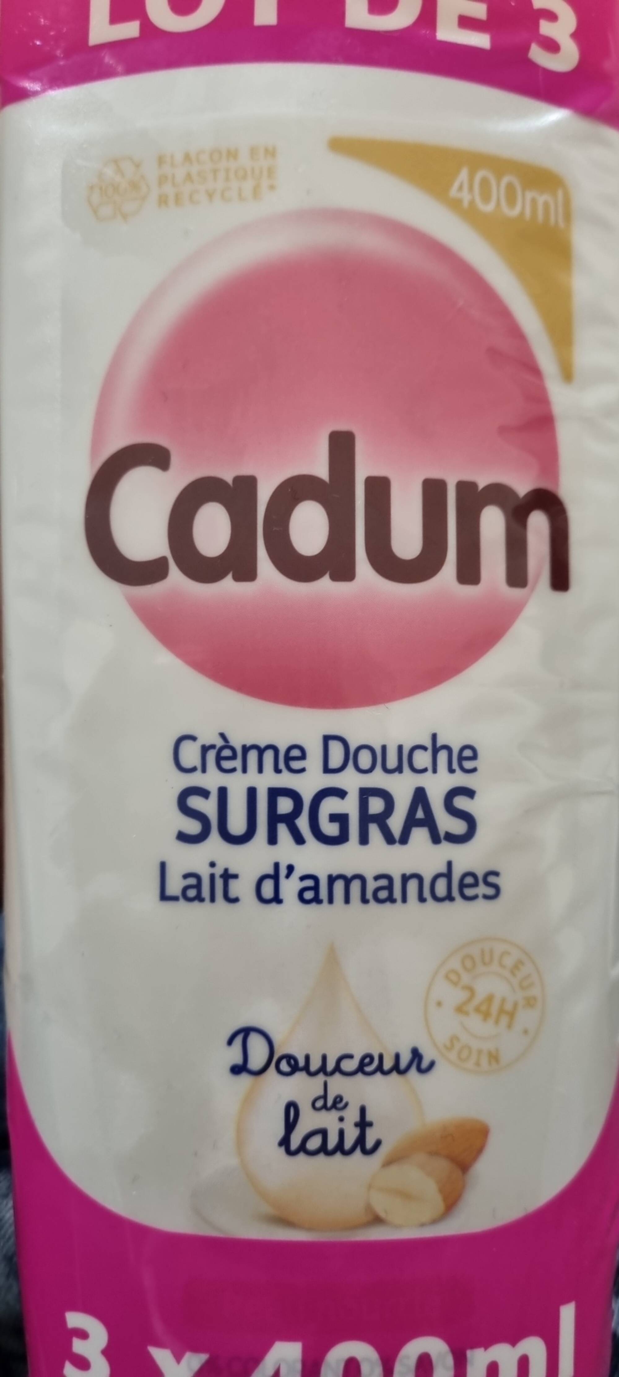 CADUM - Lait d'amandes - Crème douche surgras