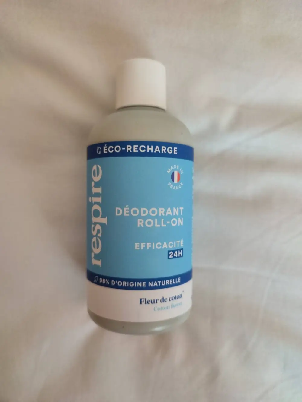 RESPIRE - Éco-recharge déodorant roll-on fleur de coton