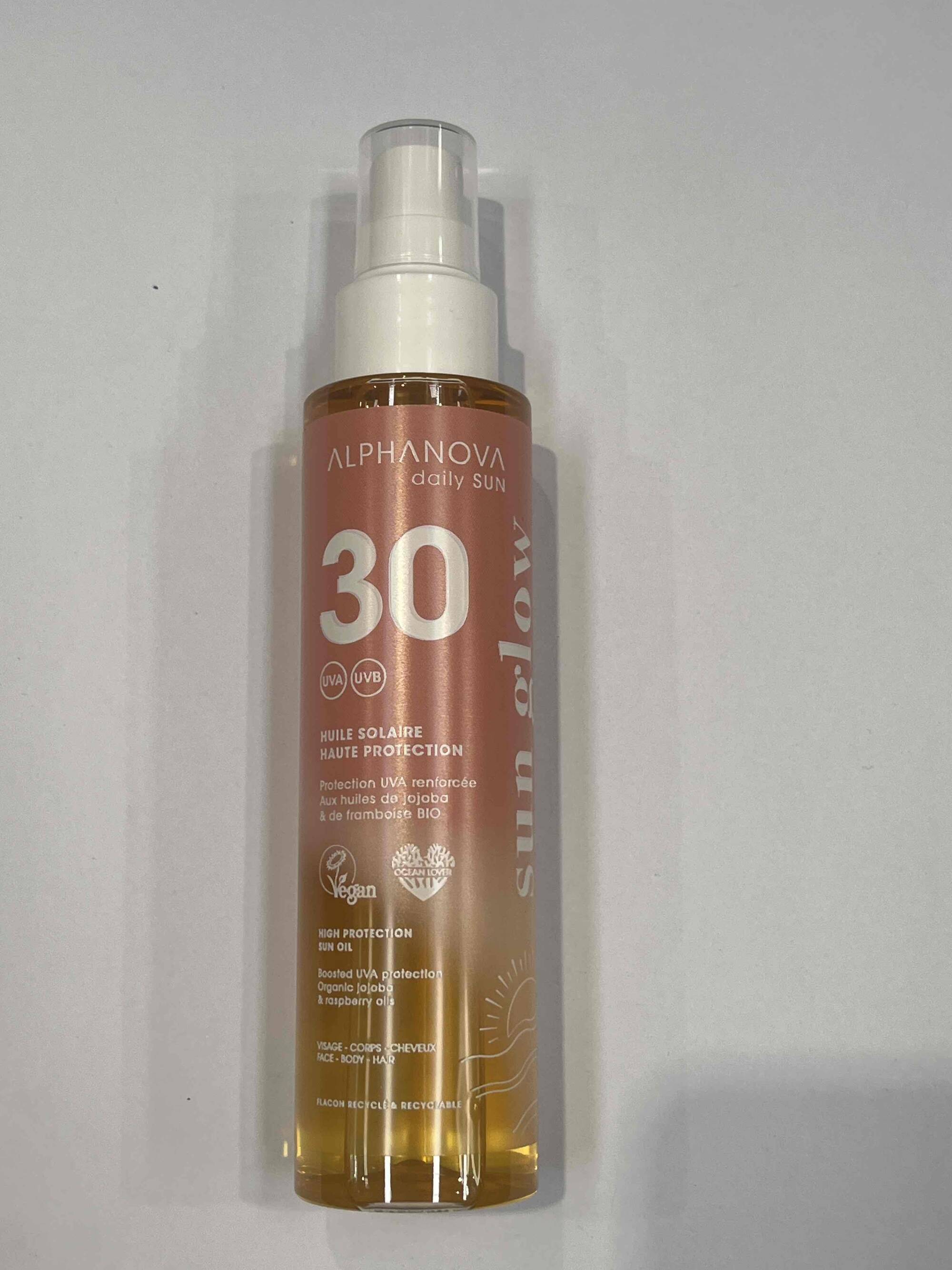 ALPHANOVA - Sun glow - Huile solaire SPF 30 