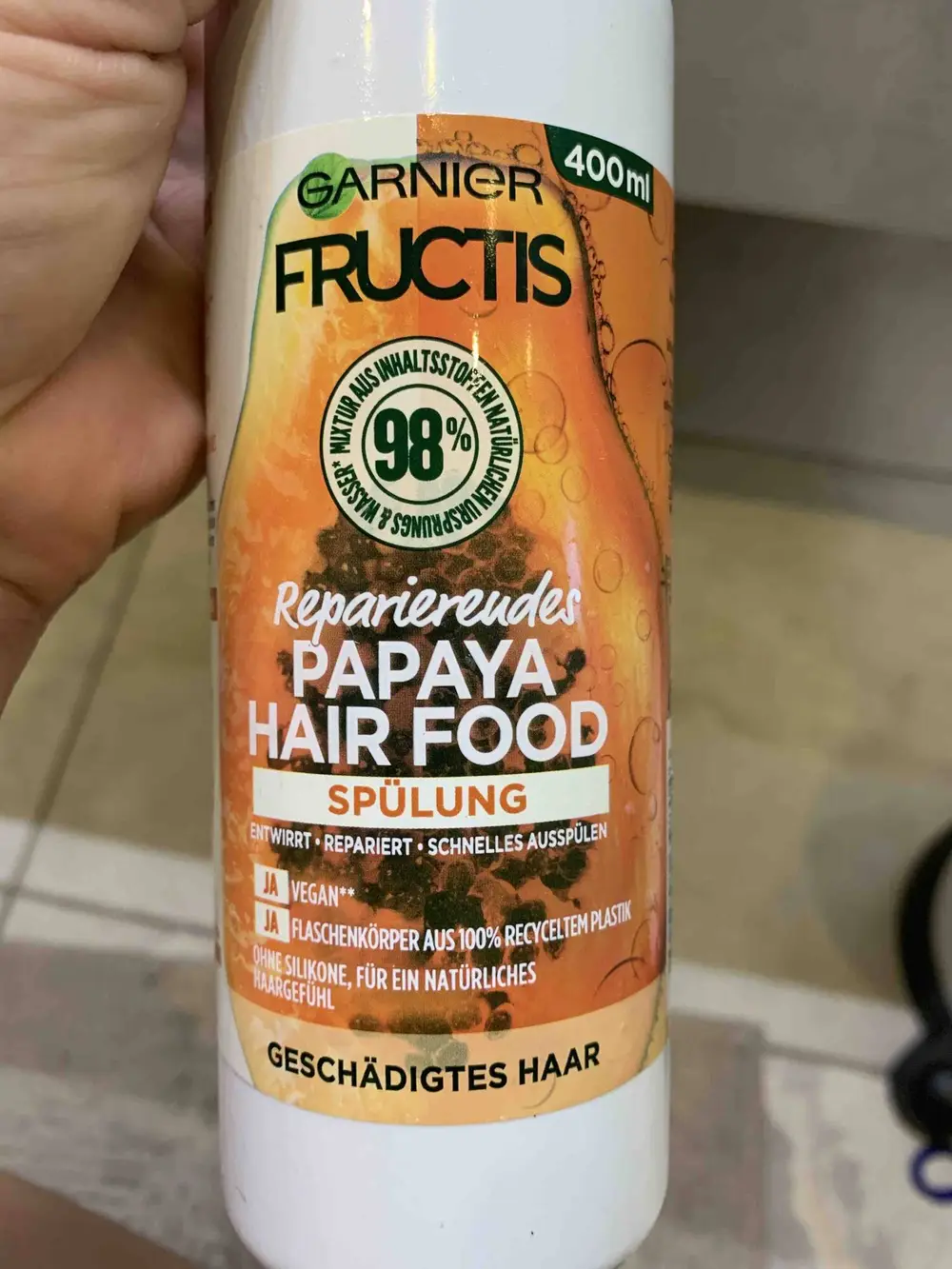 GARNIER - Fructis papaya hair food - Repariereudes spülung
