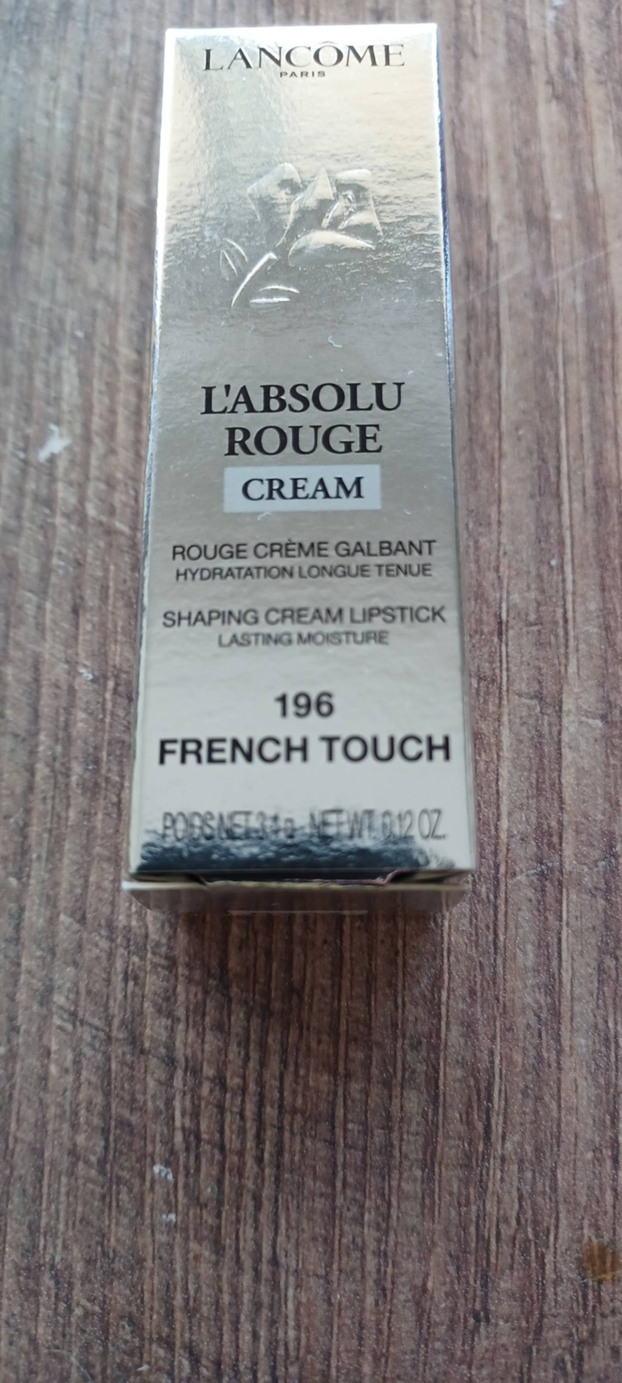 LANCÔME - L'absolu rouge - Rouge crème galbant 196 french touch