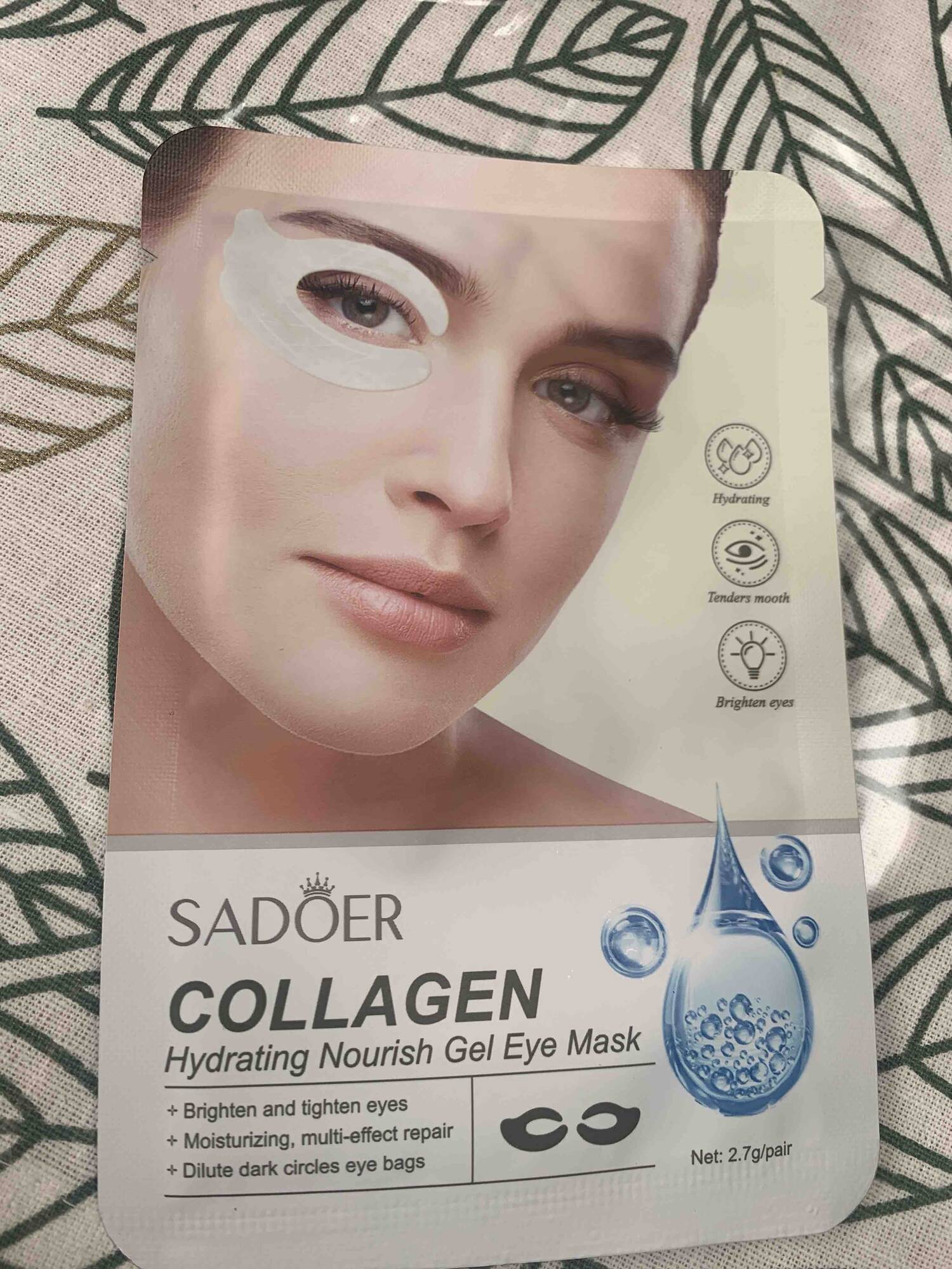 SADOER - Collagen hydrating nourish gel eye mask