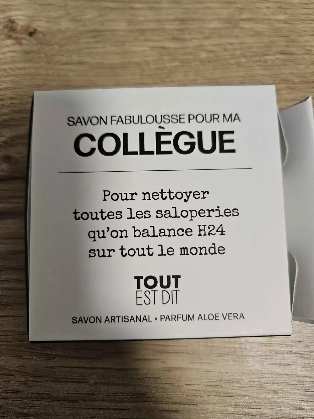 TOUT EST DIT - Collègue - Savon artisanal parfum aloe vera