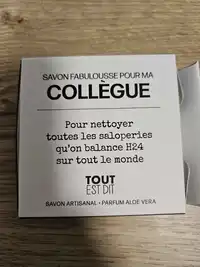 TOUT EST DIT - Collègue - Savon artisanal parfum aloe vera